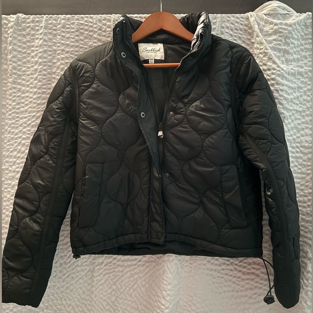 Snobbish Collections Black Quilted Puffer Jacket